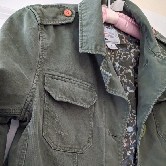 Old Navy Jackets & Blazers - Old Navy jacket Olive Green military aesthetic M pockets distressing